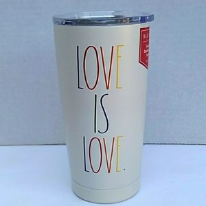 Rae Dunn LOVE IS LOVE Rainbow Letters 17 Ounce Insulated Stainless Steel
